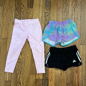 Nike and Adidas Kids Leggings and Shorts Set